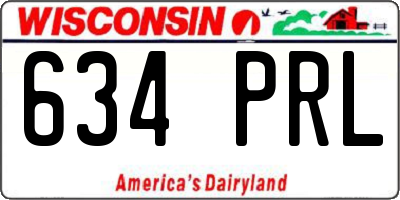 WI license plate 634PRL