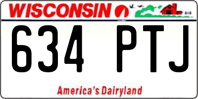WI license plate 634PTJ