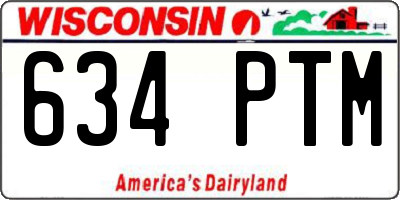 WI license plate 634PTM