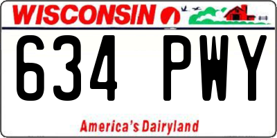 WI license plate 634PWY