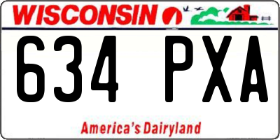 WI license plate 634PXA
