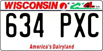 WI license plate 634PXC