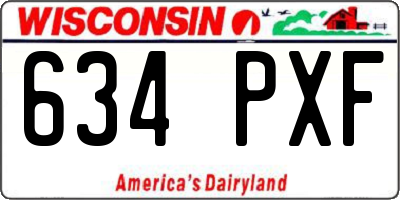 WI license plate 634PXF