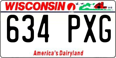 WI license plate 634PXG