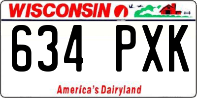 WI license plate 634PXK