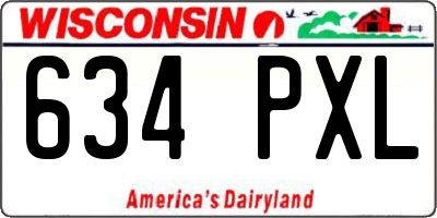 WI license plate 634PXL