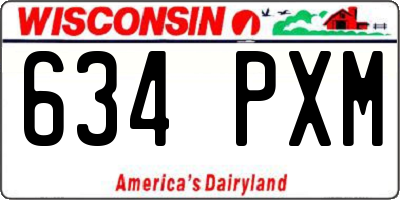 WI license plate 634PXM