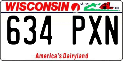 WI license plate 634PXN