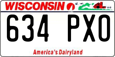 WI license plate 634PXO