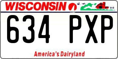 WI license plate 634PXP