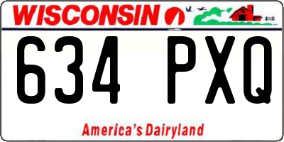 WI license plate 634PXQ