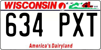 WI license plate 634PXT
