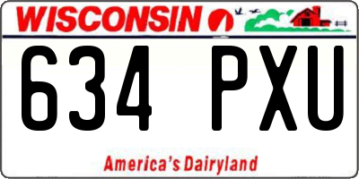 WI license plate 634PXU