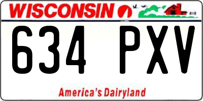 WI license plate 634PXV