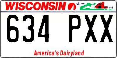 WI license plate 634PXX