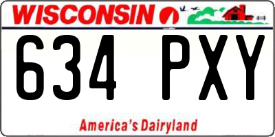 WI license plate 634PXY