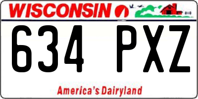 WI license plate 634PXZ