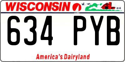 WI license plate 634PYB