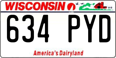 WI license plate 634PYD