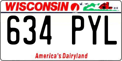 WI license plate 634PYL