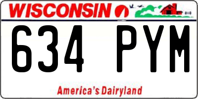 WI license plate 634PYM