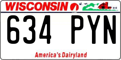 WI license plate 634PYN
