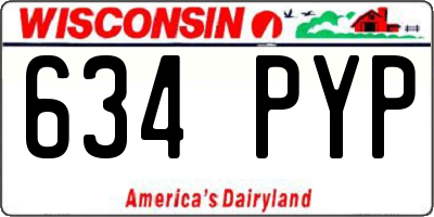 WI license plate 634PYP