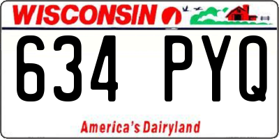 WI license plate 634PYQ