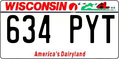 WI license plate 634PYT