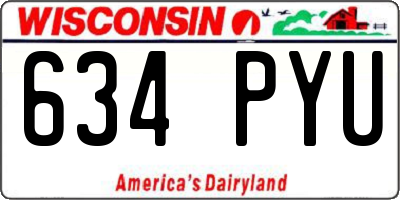 WI license plate 634PYU