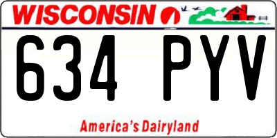 WI license plate 634PYV