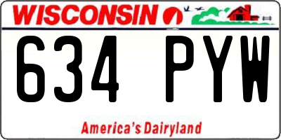 WI license plate 634PYW