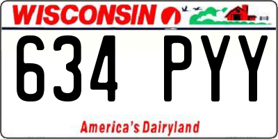 WI license plate 634PYY