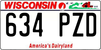 WI license plate 634PZD