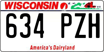 WI license plate 634PZH