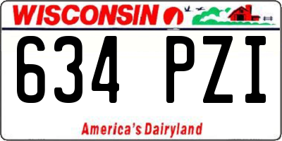WI license plate 634PZI
