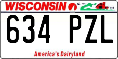 WI license plate 634PZL