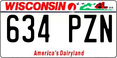 WI license plate 634PZN