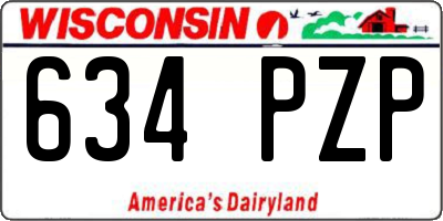 WI license plate 634PZP
