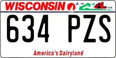 WI license plate 634PZS