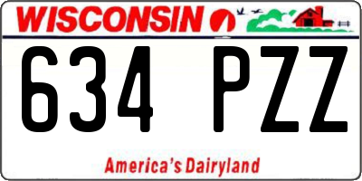 WI license plate 634PZZ
