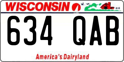 WI license plate 634QAB