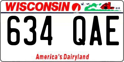 WI license plate 634QAE