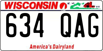 WI license plate 634QAG