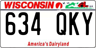 WI license plate 634QKY