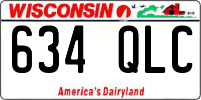WI license plate 634QLC