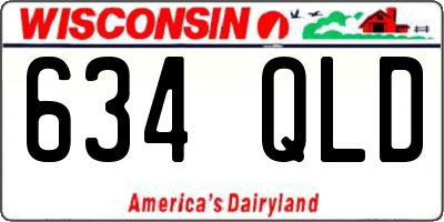 WI license plate 634QLD
