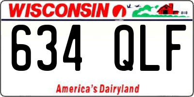 WI license plate 634QLF