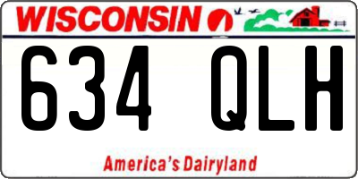 WI license plate 634QLH