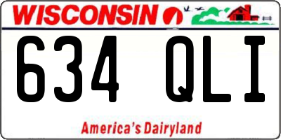 WI license plate 634QLI